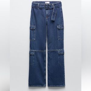 TRF BELTED CARGO JEANS